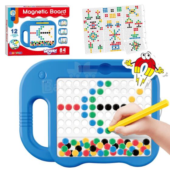 WOOPIE magnettahvel lastele Montessori MagPad elevant - 3-osaline komplekt