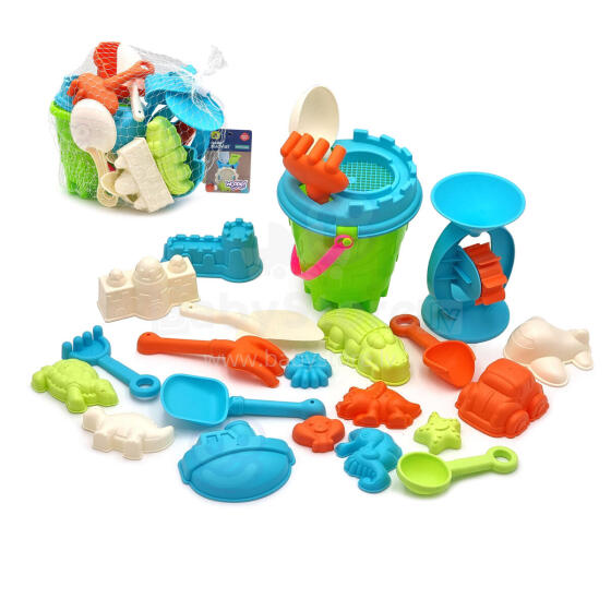 WOOPIE Large Sand Set with Bucket 25 pcs - 5 SETS