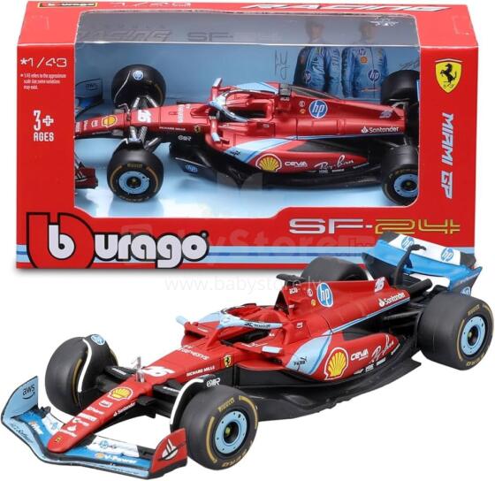Bburago F1 Ferrari SF-24 Miami GP 2024#16 Charles Leclerci mudelauto 1:43 art.277047