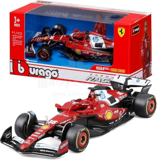 Bburago Ferrari SF-25 F1 2025#16 Leclerc valatud mudelauto 1:43 art.277051