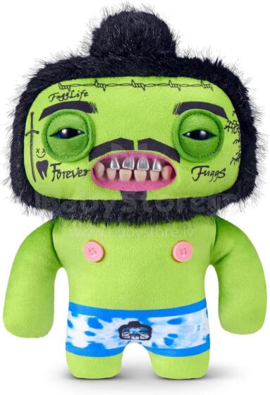 Fuggler Fugg Stars 23cm plush mänguasi (Rhymer Mcslimer) firmalt ZURU - naljakas kole koletislik kaisuloom inimhammastega, kogutav plush mänguasi lastele, teismelistele, teismelistele, täiska