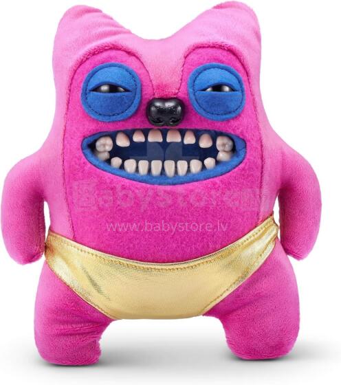 Fuggler Gold Fuggs 22 cm plush mänguasi (Ahne Grinner - Püksid) firmalt ZURU - naljakas kole koletislik kaisuloom inimkujuliste hammastega, hull kollektsiooniobjekt lastele, teismelistele