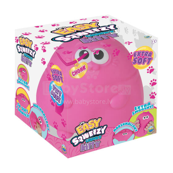 Anti-stresa rotaļlieta spaidāmais kaķis Easy Sqweezy Chunky Kitty