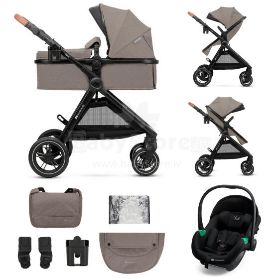 KINDERKRAFT Multifunktsionaalne jalutuskäru ESME PRO 3IN1 Sand Beige + MINK PRO 2
