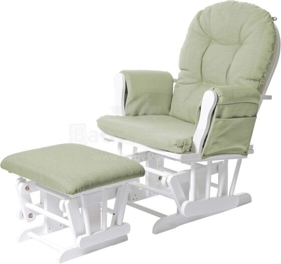 Mendler Relaxing Rocking Chair Art.HWC-C76 Light Green Kiiktool söötmiseks