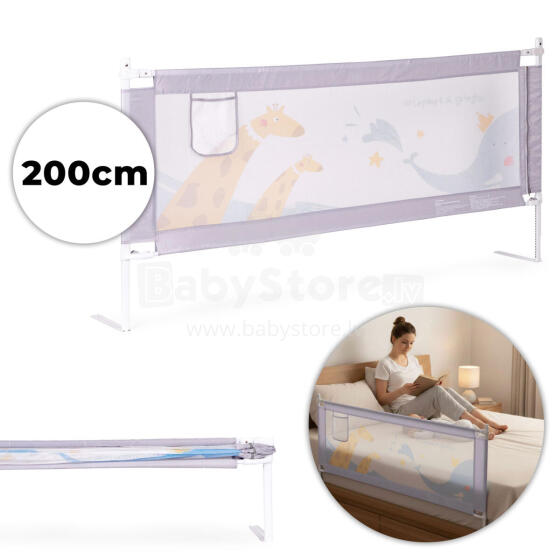 Voodi turvapiire 200 cm kaitse lapsele ECOTOYS