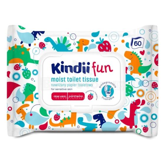 Niisutatud tualettpaber Kindii Fun 60 tk.