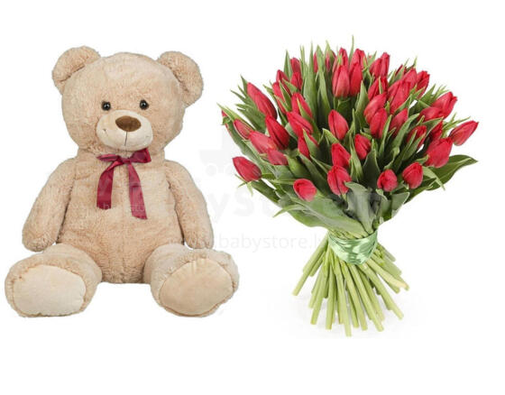 La Petit Fluer Art. LPT-TR51 Fresh Red tulips 51 psc