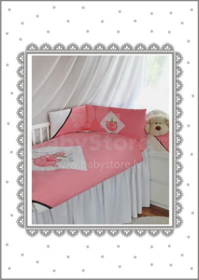 Voodipesu komplekt - 3 osa - 135/100/160 - CYRKOWY KOT PINK ***