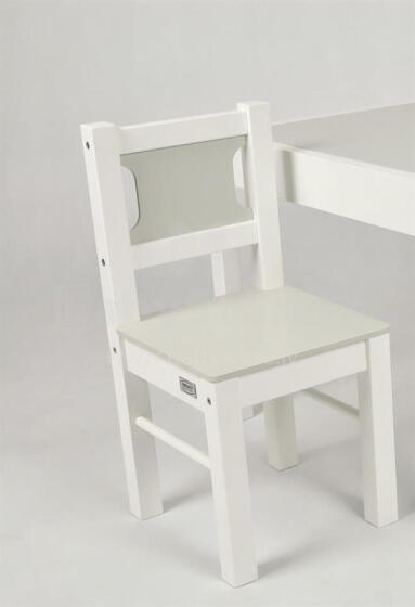 Tooli komplekt - Puit - 2tk - VALGE/HELE HALL