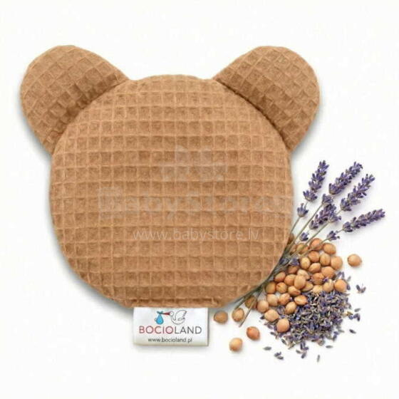 Bocialand Hot Water Bear Waffle Art.BL261 Soojendav padi, mis on täidetud kirsikivide ja lavendliga