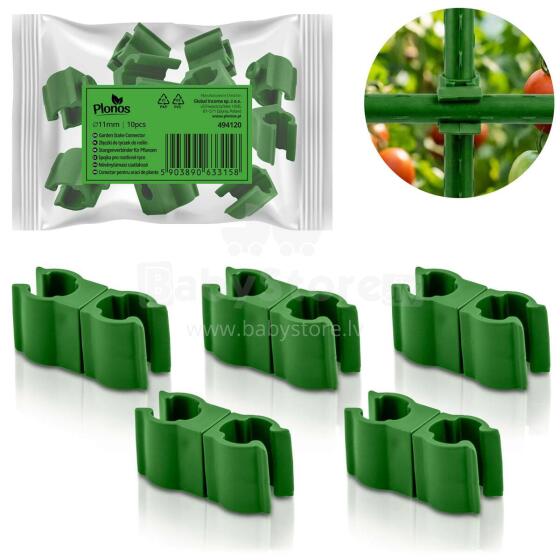 11mm tüüpi 2 konnektorid tomatitaimedele Plonos PL-941 roheline 10tk