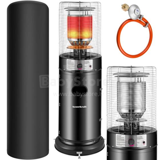 Gaasi küttekeha radiaator 11 kW klaasist aeda patio reduktor voolik kate