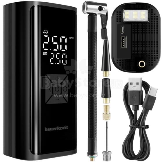 Elektriline jalgrattapump, kompressor rehvidele, powerbank 6000mAh, LED-taskulamp