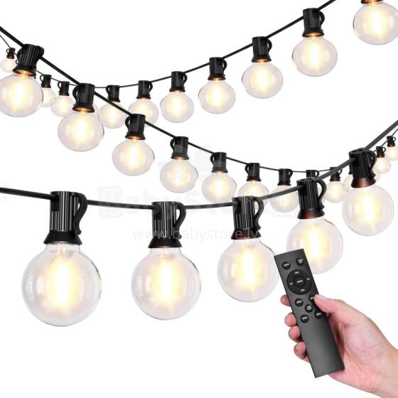 Aedadee kaunistav valgusketti 30x LED 20m 9 režiimi aialambid 9W