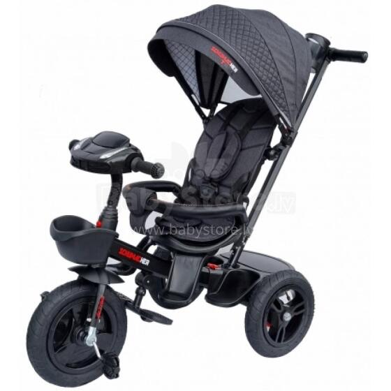 Bebe Basic Schumacher Kid  Air Trike Art.281266 Black Laste kolmerattaline lenkstangiga, katuse ja täispuhutavate ratastega