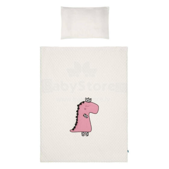 Kattekomplekt - 2 tk - 135x100, 40x60 - DINO - P01-978- ROOSA