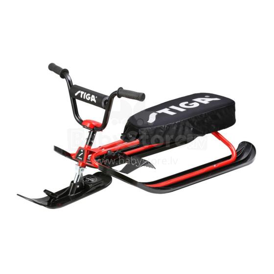 Juhitav kelk SNOWRACER CURVE SX PRO Punane, pehmendatud istekattega