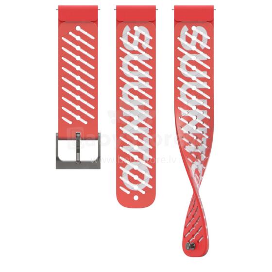 22 ATH5 SILICONE STRAP LAVA RED S+M