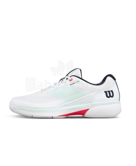 WILSON TENNISE KINGAD MEESTELE RUSH LITE 5 Valge / Lahe / Tulekahju Korall