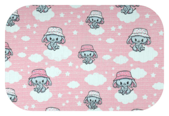 Mähkmed - 29774 - TETRA PRINT - EGA - ELEPHANT in a HAT - ROOSA - suurus 70x80 cm