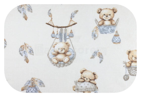 Mähkmed - 30268 - FLANELLTRÜKK - EGA - KARUD KORVIS - ECRU - suurus 70x80 cm