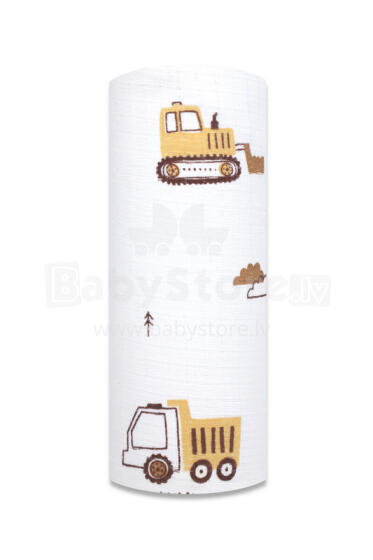 Mähkmed - 30565 -TETRA DRUK - EGA - TRAKTOR JA EKSKAVAATOR - BEIGE - suurus 70x80 cm