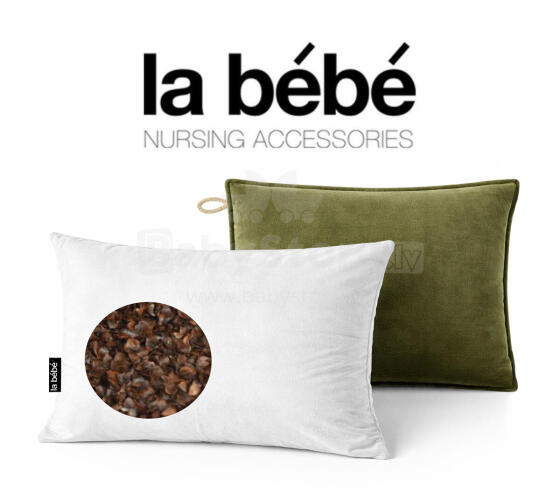 La bebe™ Pillow Eco 40x60 Art.7310 Color Spilvens no mīksta mēbeļu auduma VELVET ar rāvējslēdzēju un griķu sēnalas pildījumu ar papildu kokvilnas iekšējo apvalku [40x60cm]