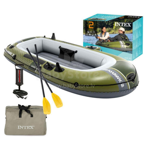 Puhutav paat Seahawk 2, 2-inimese, koos pumpa ja 2 aeruga, INTEX 66332