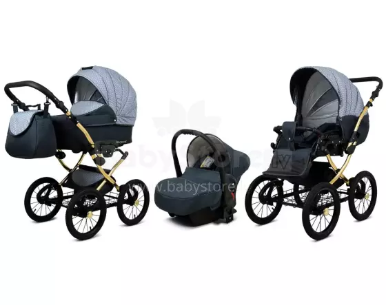 Babylux Margaret Gold Art.286156 Grey Magic   Klassikaline 3-ühes lapsevanker