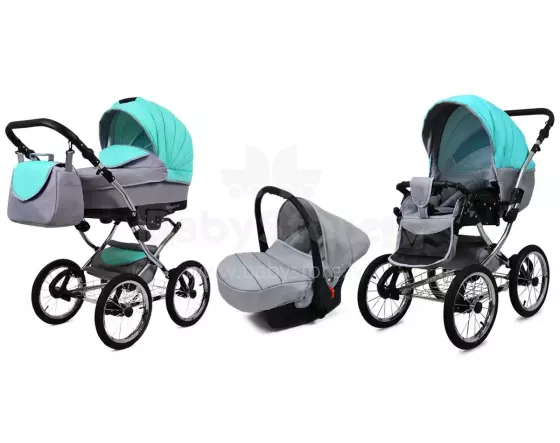 Babylux Margaret Exclusive Art.286181 Mint Klassikaline 3-ühes lapsevanker
