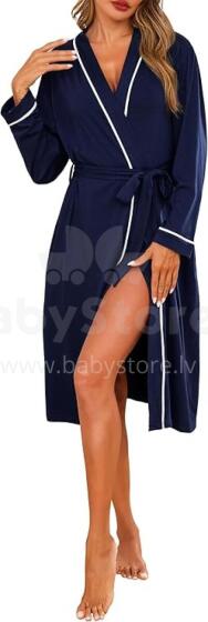 Italian Fashion Women Bathrobe Long Sleeve Art.286674 Navy  Sünnitusmantel