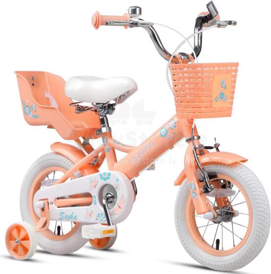 Glerc Kids Bike Wheels Collas 12'  Art.287138 Peach Laste kaherattaline jalgratas lisaratastega