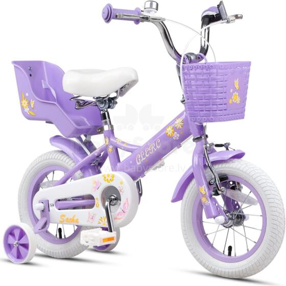 Glerc Kids Bike Wheels Collas 12'  Art.287139 Violet  Laste kaherattaline jalgratas lisaratastega