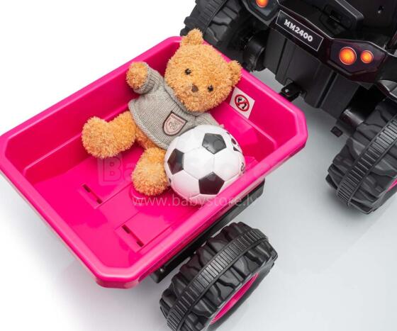 MILLY MALLY 6939 Akujõul töötav traktor koos haagisega Farmer Roosa