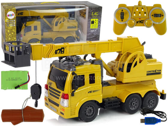 Remote Controlled Truck 1:20 Lift Crane Pilot 2.4G Sound Lights