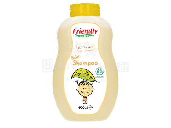 Friendly Organic Shampoo  Art.287532 seebivaba orgaaniline ja lõhnatu juuste- ja kehapesuvahend beebidele, 400 ml
