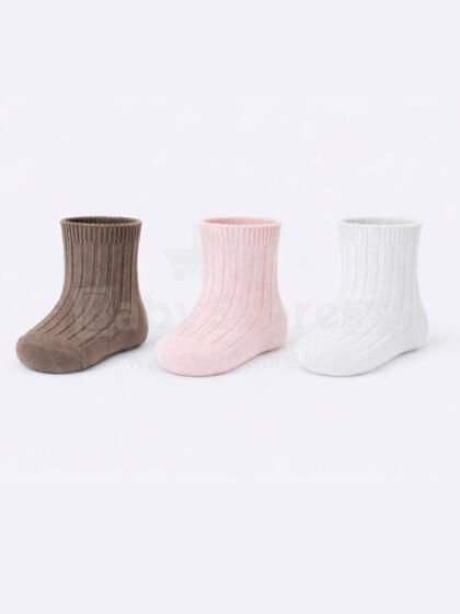 НОВИТИ SB176-G-01 Детские носки для девочек в полоску Микс 0-6м