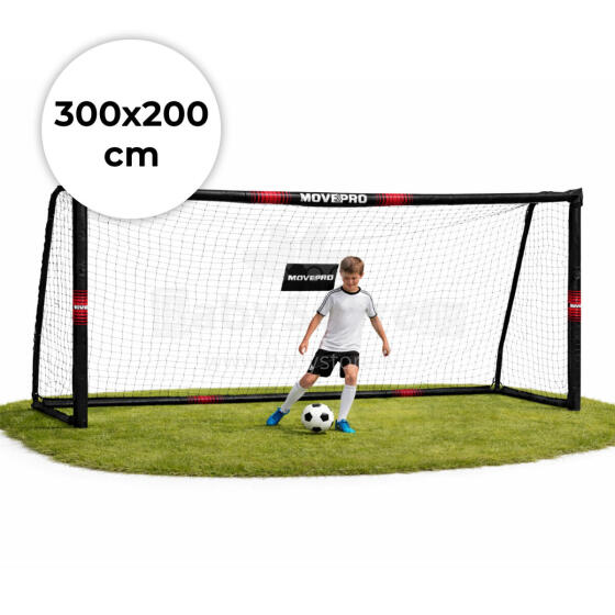 Jalgpallivärav võrgu jaotusega 300x200x120 cm MOVEPRO