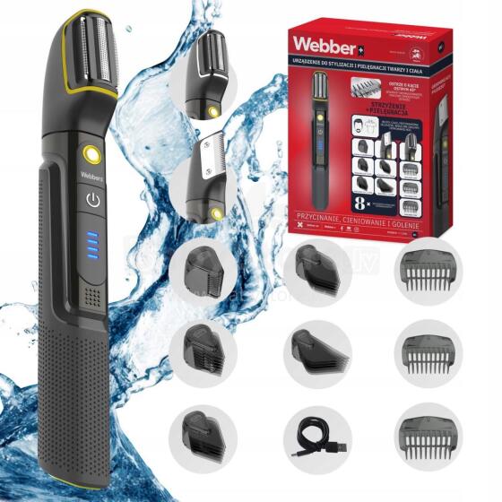 Meeste akutoitega 8in1 trimmer näole ja kehale Webber BG-600