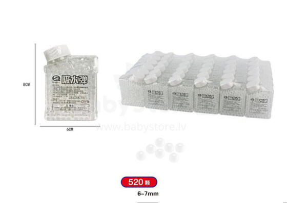 Kuul relvaks - 02482 - GEL - TRANSPARENTAALNE - väike - 6-7 mm
