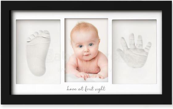 Baby Handprint and Footprint Maker Set Art for Baby Art.288167 Black Kolmekordne puitraam