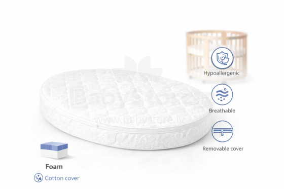La Bebe™ Smart Bed Art.288272 Laste poroloonmadrats 70x120x5 cm (Ühildub Ingvartiga)