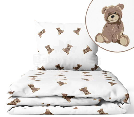 Kattekomplekt - 2 tk - 135x100, 40x60 - TEDDY - VALGE