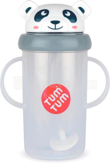 Tum Tum Baby Cup Art.288478 Panda Beebipudel kõrrega, 300 ml, lastele alates 6. elukuust