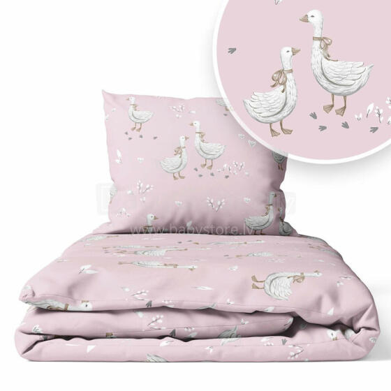 Kattekomplekt - 2 tk - 135x100, 40x60 - HANEDE roosa taustal