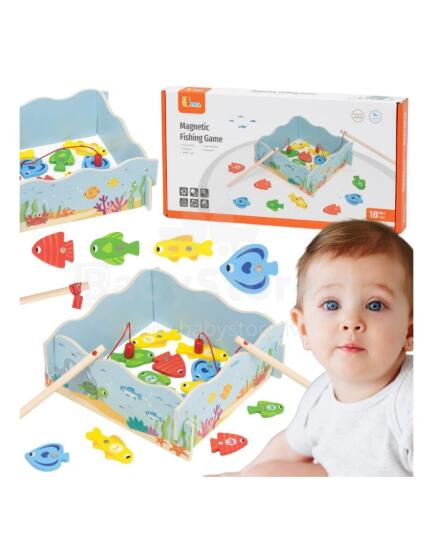 VIGA Wooden Magnetic Fishing Game – Learning and Fun in One