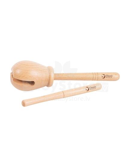 KLASSIKALINE MAAILM EDU Puidust Muusikainstrument Puidust Plokk Rütmiline 2 tk.