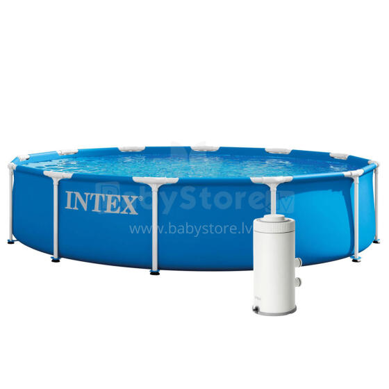 Frame garden pool round 366x76 cm with pump, INTEX 28212ND