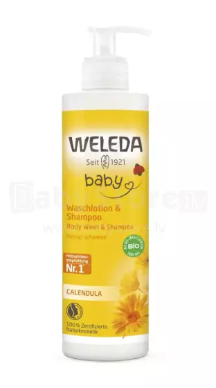 Weleda Calendula Shampoo/Body Wash Art.9026 Calendula šampoon-geel juustele ja kehale